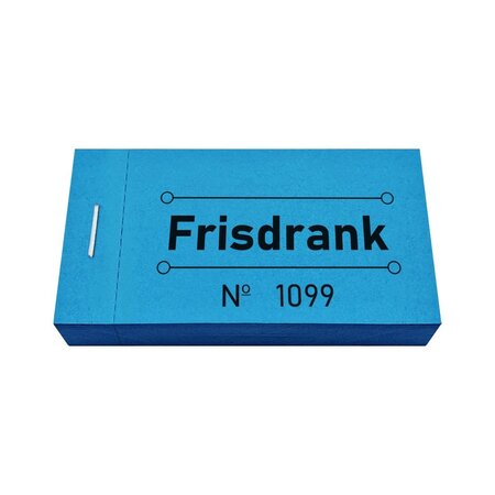 Consumptiebon frisdrank in blauw 50x30mm - per 50 bonnen