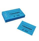 Consumptiebon 1 consumptie in blauw 50x30mm - per 50 bonnen