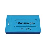 Consumptiebon 1 consumptie in blauw 50x30mm - per 50 bonnen