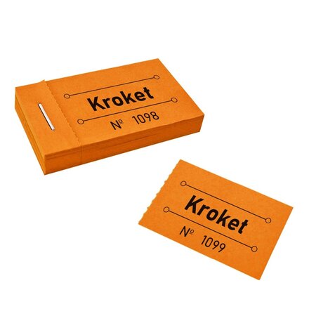 Consumptiebon kroket in oranje 50x30mm - per 50 bonnen
