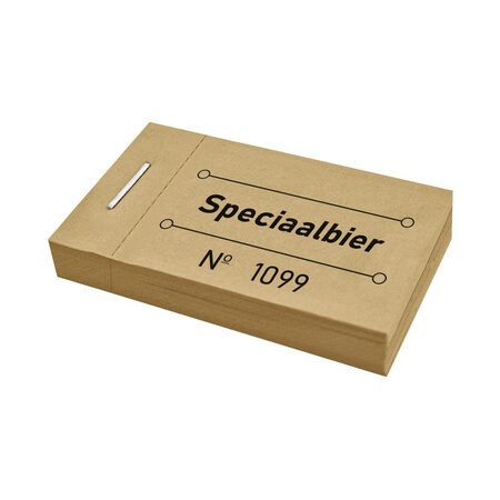 Consumptiebon speciaalbier in caramel 50x30mm - per 50 bonnen