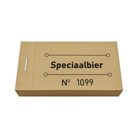 Consumptiebon speciaalbier in caramel 50x30mm - per 50 bonnen