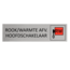 Aluminium deurbordje Rook/warmte afvoer hoofdschakelaar 165 x 45 mm - per 1 stuk