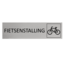 Aluminium deurbordje Fietsenstalling 165 x 45 mm - per 1 stuk