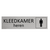 CombiCraft Zilver aluminium deurbordje Kleedkamer heren met mannen icoon