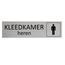 Aluminium deurbordje Heren kleedkamer 165 x 45 mm - per 1 stuk