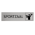 CombiCraft Zilver aluminium deurbordje Sportzaal