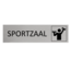 Aluminium deurbordje Sportzaal 165 x 45 mm - per 1 stuk