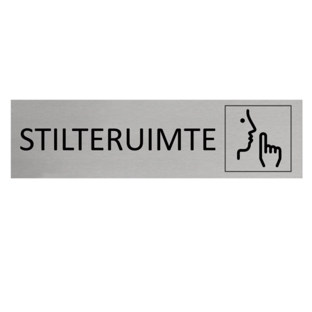 Aluminium deurbordje Stilteruimte 165 x 45 mm - per 1 stuk