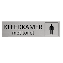 Zilver aluminium deurbordje Heren kleedkamer met toilet