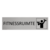 CombiCraft Zilver aluminium deurbordje Fitnessruimte