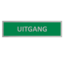 Aluminium deurbordje Uitgang 165 x 45 mm - per 1 stuk