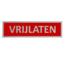 Aluminium deurbordje Vrijlaten 165 x 45 mm - per 1 stuk
