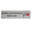 Aluminium deurbordje Winkel elektronisch beveiligd 165 x 45 mm - per 1 stuk
