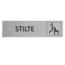 Aluminium deurbordje Stilte 165 x 45 mm - per 1 stuk
