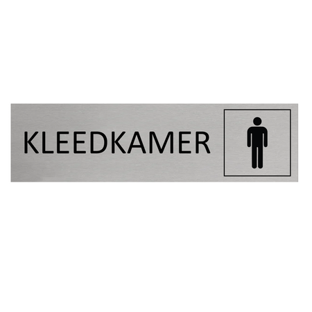 Aluminium deurbordje Heren kleedkamer 165 x 45 mm - per 1 stuk