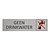 CombiCraft Zilver aluminium deurbordje geen drinkwater