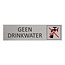 CombiCraft Aluminium deurbordje geen drinkwater 165 x 45 mm - per 1 stuk