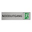 CombiCraft Aluminium deurbordje Nooduitgang 165 x 45 mm - per 1 stuk