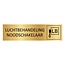 Goud aluminium deurbordje Luchtbehandeling noodschakelaar 165 x 45 mm - per 1 stuk