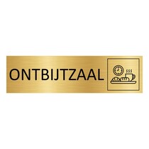 Goud aluminium deurbordje Ontbijtzaal