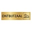 Goud aluminium deurbordje Ontbijtzaal 165 x 45 mm - per 1 stuk