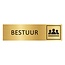 Goud aluminium deurbordje Bestuur 165 x 45 mm - per 1 stuk