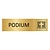 Goud aluminium deurbordje Podium
