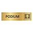 Goud aluminium deurbordje Podium 165 x 45 mm - per 1 stuk