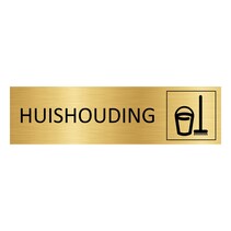 Goud aluminium deurbordje Huishouding