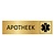 Goud aluminium deurbordje Apotheek