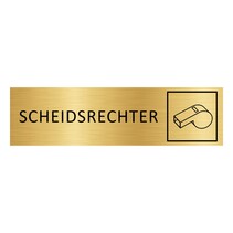 Goud aluminium deurbordje Scheidsrechter
