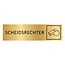 Goud aluminium deurbordje Scheidsrechter 165 x 45 mm - per 1 stuk