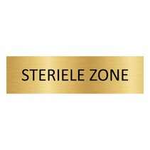 Goud aluminium deurbordje Steriele zone