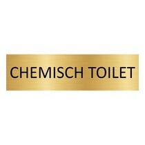 Goud aluminium deurbordje Chemisch toilet