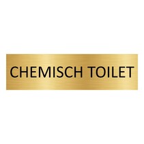 Goud aluminium deurbordje Chemisch toilet