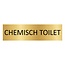 Goud aluminium deurbordje Chemisch toilet 165 x 45 mm - per 1 stuk