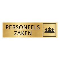 Goud aluminium deurbordje Personeelszaken