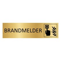 Goud aluminium deurbordje Brandmelder