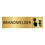 Goud aluminium deurbordje Brandmelder 165 x 45 mm - per 1 stuk