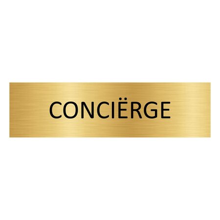 Goud aluminium deurbordje Conciërge 165 x 45 mm - per 1 stuk
