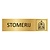 Goud aluminium deurbordje Stomerij