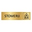 Goud aluminium deurbordje Stomerij 165 x 45 mm - per 1 stuk