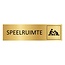 Goud aluminium deurbordje Speelruimte 165 x 45 mm - per 1 stuk