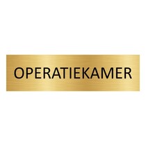 Goud aluminium deurbordje Operatiekamer