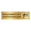 Goud aluminium deurbordje Rook/warmte afvoer hoofdschakelaar 165 x 45 mm - per 1 stuk