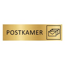 Goud aluminium deurbordje Postkamer