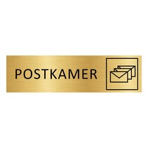 Goud aluminium deurbordje Postkamer