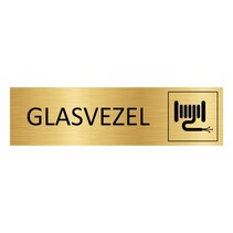 Goud aluminium deurbordje Glasvezel