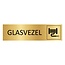 Goud aluminium deurbordje Glasvezel 165 x 45 mm - per 1 stuk